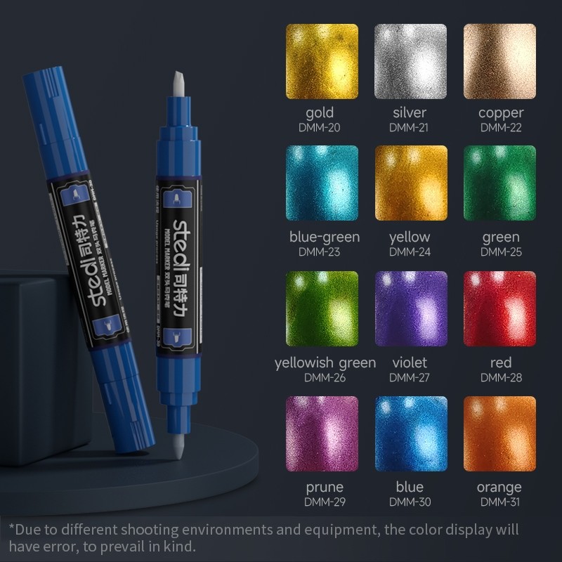 Metallic Paint Set - Stedi DMM-20~31 Dual Tips Coloring Marker
