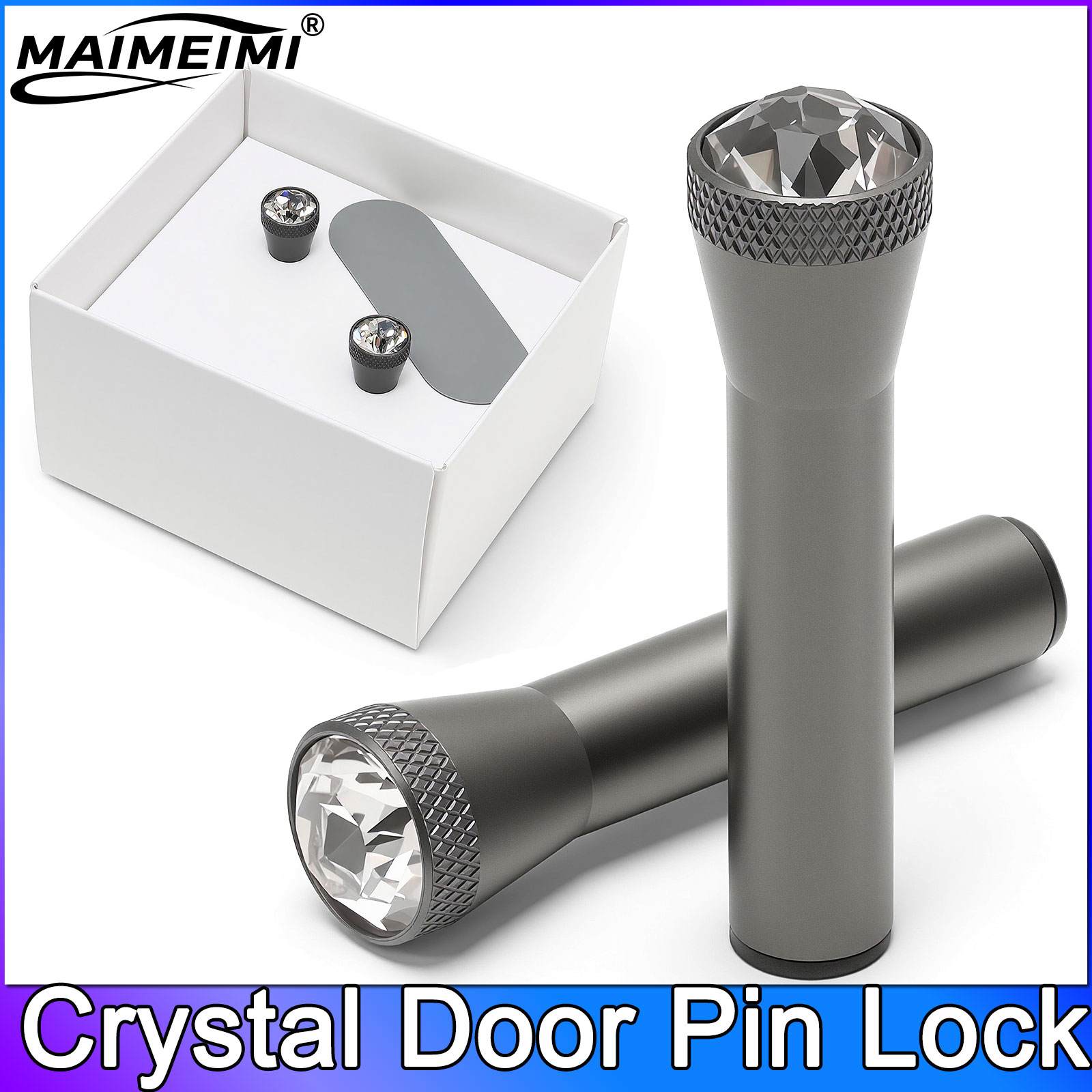 2pcs/Set Crystal Door Pin Lock - огляд і ціна Model Kit Bmw
