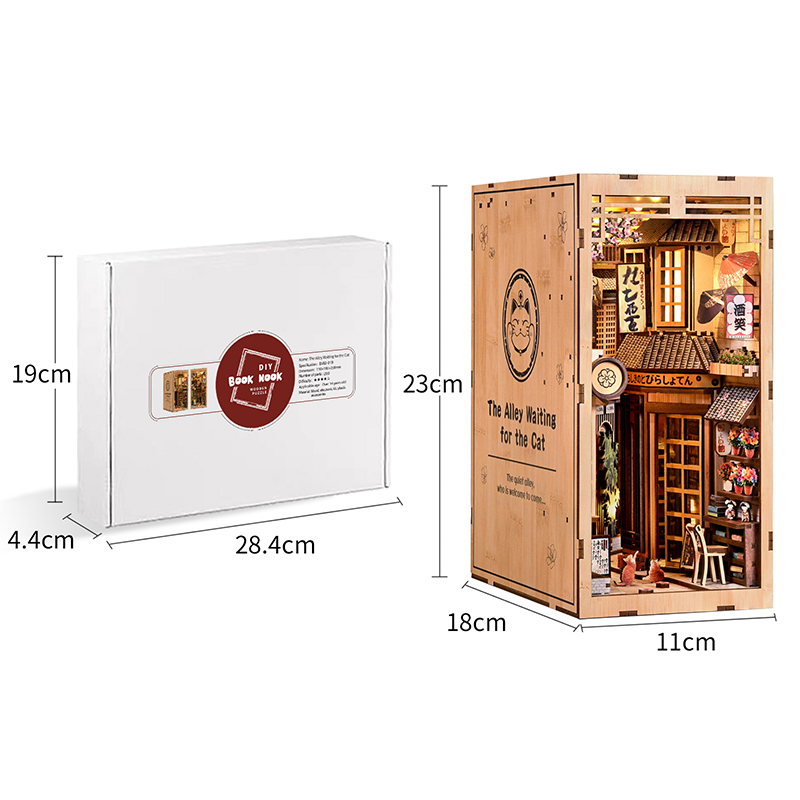 LED Wooden Book Nook Kit DIY 3 - огляд і ціна Model Kit In Era