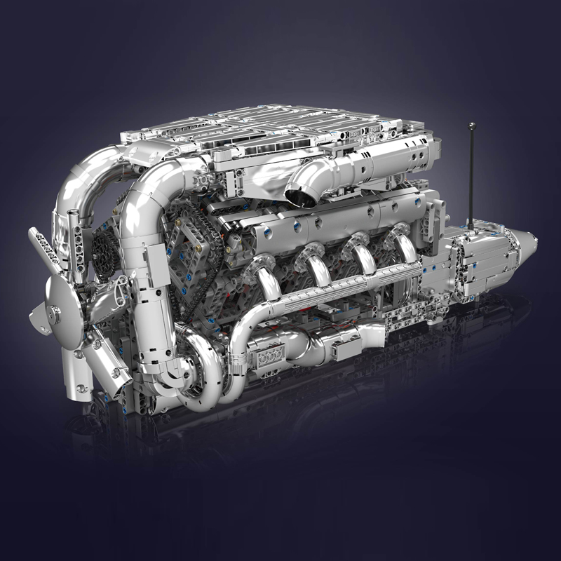 Mould King 10168 V8 Twin Turbo - огляд і ціна Model Kit V8
